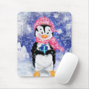 Happy Penguin - Kerstmis - Muismat