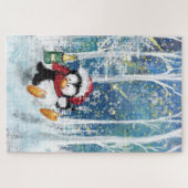 Happy Penguin - Vrolijk kerstfeest Legpuzzel (Horizontaal)