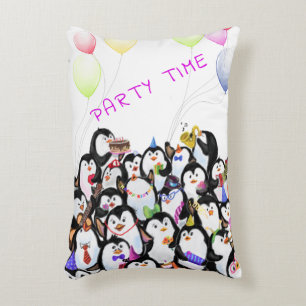 Happy Penguins Coussin - Texte personnalisé