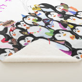 Happy Penguins couverture Sherpa - Texte personnal (3/4)