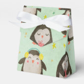 Happy Penguins die kerstmannetjes met oorsuizen dr Bedankdoosjes (Voorkant Zijde)