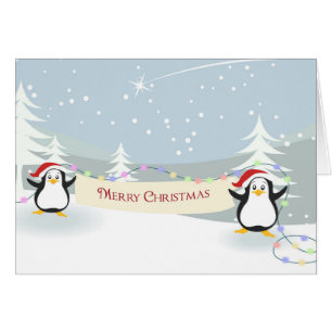 Happy Penguins kerstKaart