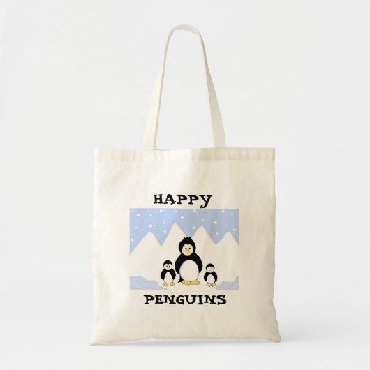 Happy Penguins Tote Bag (Voorkant)