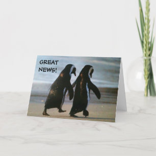HAPPY PENQUINS = GEFELICITEERD MET JE ADOPTIE KAART