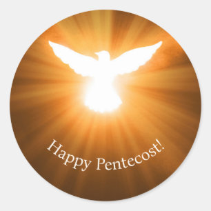 Happy Pentecost Ronde Sticker