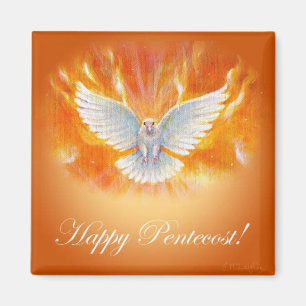 Happy Pentecost van Jenny McLaughlin Magneet