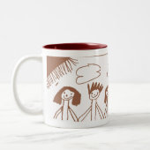 Happy People die de Mok van haar handen vasthoudt (Links)