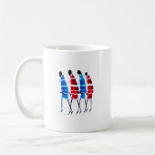 Happy People Masai Warriors Walking Art Print Koffiemok (Links)