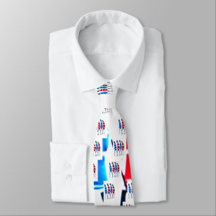 Happy People Masai Warriors Walking Art Print Stropdas