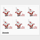 Happy Père Noël étiquette cadeau Sticker (Feuille)
