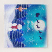 Happy Persoonlijke kerstman Legpuzzel (Horizontaal)