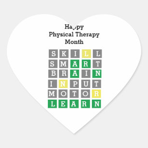Happy Physical Therapy Maandag Aangepaste Woordenr Hart Sticker