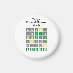 Happy Physical Therapy Month Custom Wordle Magnet Magneet