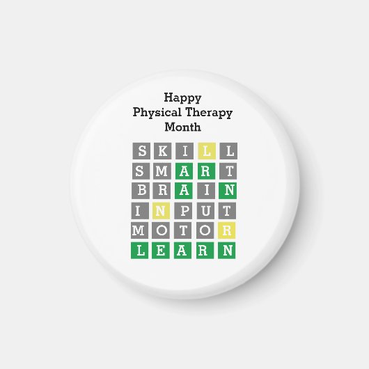 Happy Physical Therapy Month Custom Wordle Magnet Magneet (Voorkant)