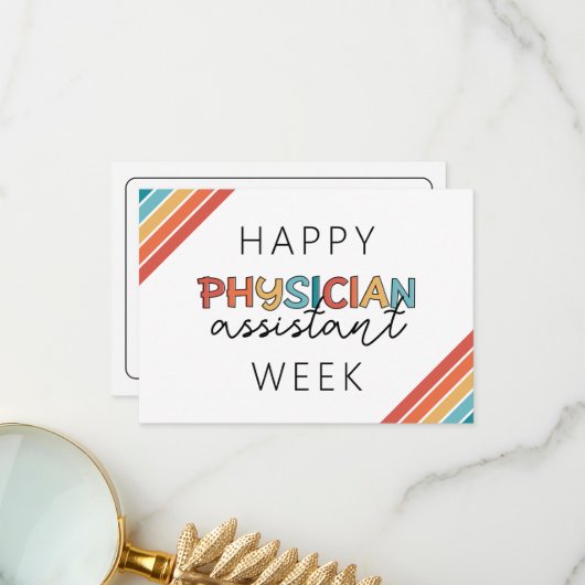 Happy Physician Assistant Week Bedankkaart (Voorkant / Achterkant in situ)
