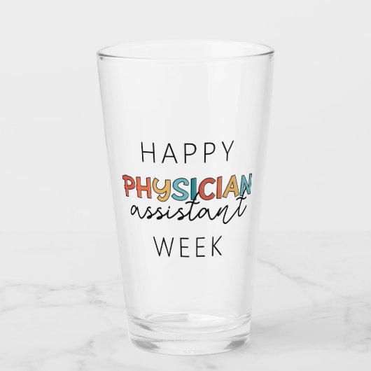 Happy Physician Assistant Week Glas (Voorkant)