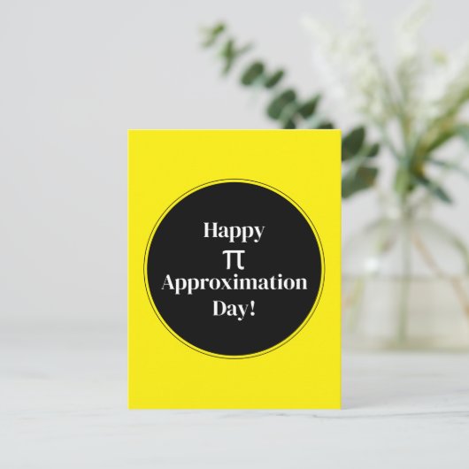 Happy PI benaderingsdag 22 juli Wiskunde Nerd Briefkaart (Staand voorkant)