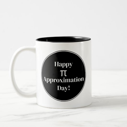 Happy PI benaderingsdag 22 juli Wiskunde Nerd Tweekleurige Koffiemok (Links)