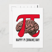 Happy Pi Brain Day Briefkaart (Voorkant / Achterkant)