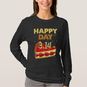 Happy Pi Dag 3 14 Pie Pizza Wiskunde Geeks Mannen  T-shirt