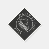 Happy Pi dag krijtbord taart papieren servetten (Hoek)