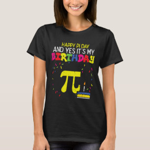 Happy Pi Dag Verjaardag 3.14 Bday Wiskunde Pun Gee T-shirt