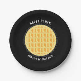 Happy Pi Day | 100+ cijfers Lattice Apple Pie Blac Papieren Bordje