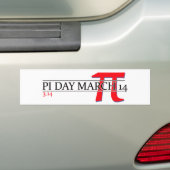 Happy Pi Day 14 maart Bumpersticker (Op auto)