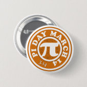 Happy Pi Day 14 maart Ronde Button 5,7 Cm (Voorkant /achterkant)
