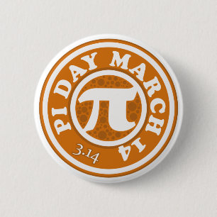 Happy Pi Day 14 maart Ronde Button 5,7 Cm