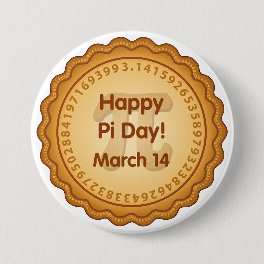 Happy Pi Day, 14 maart Ronde Button 7,6 Cm (Voorkant)