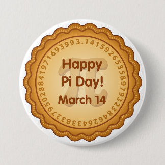 Happy Pi Day, 14 maart Ronde Button 7,6 Cm