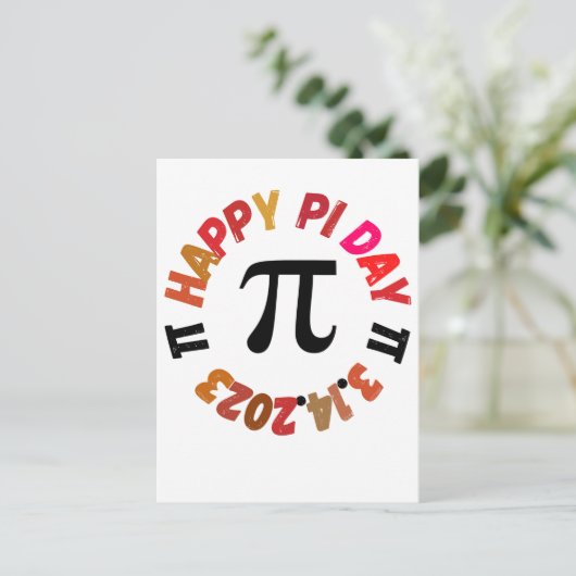 Happy Pi Day 3.14.2023 Briefkaart (Staand voorkant)