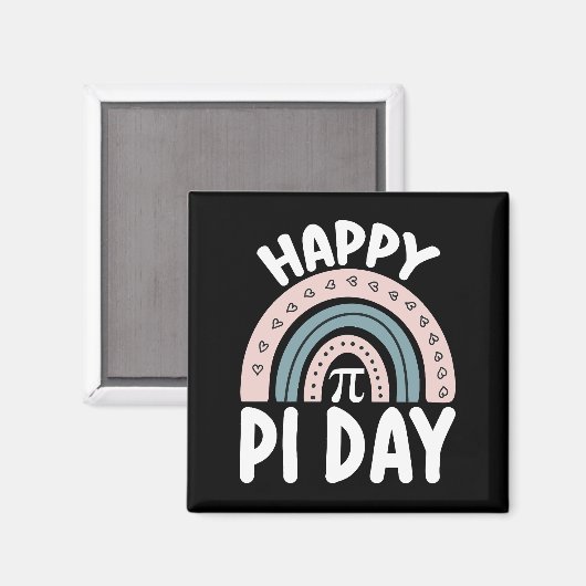 Happy Pi Day Boho Rainbow Wiskunde Mathematisch Magneet (Voorkant / Achterkant)