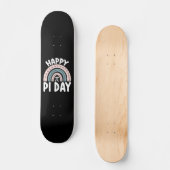 Happy Pi Day Boho Rainbow Wiskunde Mathematisch Skateboard (Voorkant)