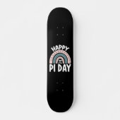 Happy Pi Day Boho Rainbow Wiskunde Mathematisch Skateboard (Voorkant)