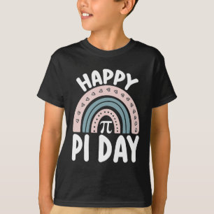 Happy Pi Day Boho Rainbow Wiskunde Mathematisch T-shirt