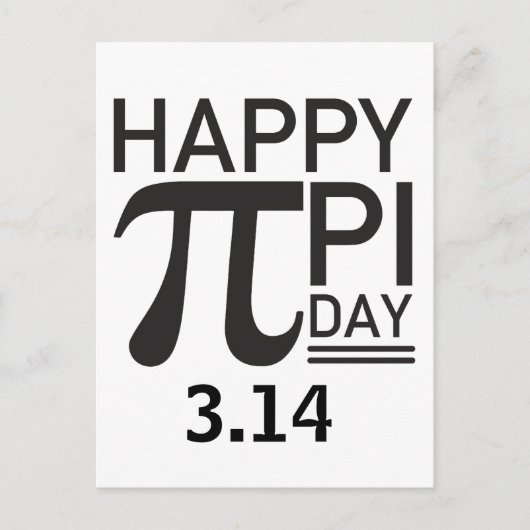 Happy Pi Day Briefkaart (Voorkant)