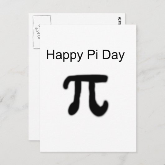 Happy Pi Day Briefkaart (Voorkant / Achterkant)
