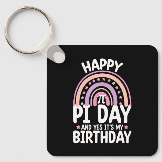 Happy Pi Day en ja het is mijn Wiskunde regenboog Sleutelhanger (Voorkant)