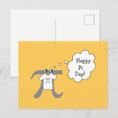 Happy Pi Day Funny Pi Guy carte postale (Devant / Derrière)