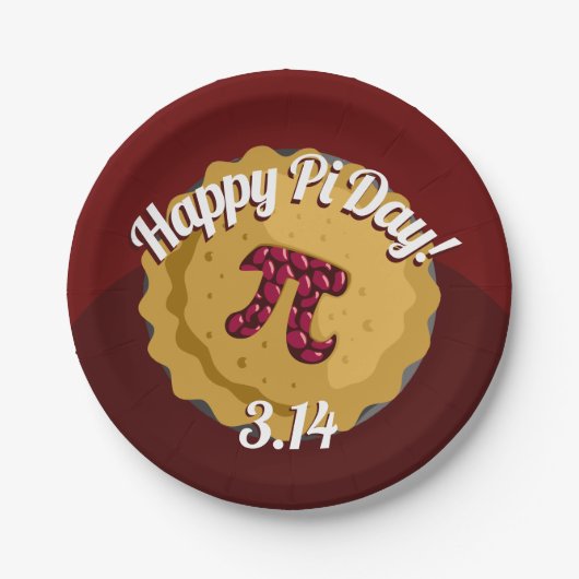 Happy Pi Day | Funny Pie Party Borden Papieren Bordje (Voorkant)