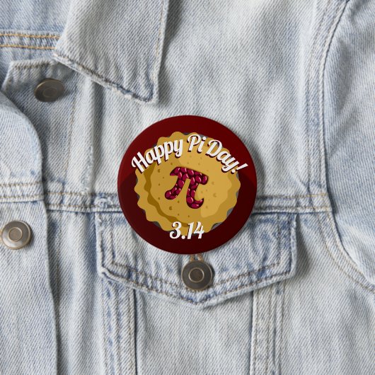 Happy Pi Day | Funny Pie Round Button (In situ)
