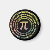 Happy Pi Day Funny School Wiskunde Spiral Text Magneet (Voorkant)