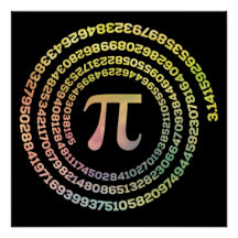 Happy Pi Day Funny School Wiskunde Spiral Text