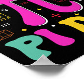 Happy Pi Day Kinder Wiskunde docenten docent profe Poster (Hoek)