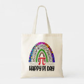 Happy Pi Day Mathemard Leopard Rainbow Tote Bag (Achterkant)