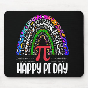 Happy Pi Day Mathematica Leopard Rainbow, Wiskunde Muismat