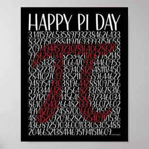 Happy Pi Day Pi-symbool 3.14 Poster