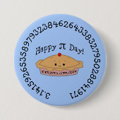 Happy Pi Day Pie Ronde Button 7,6 Cm (Voorkant)